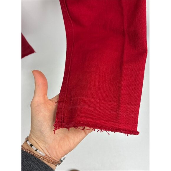 Express Jeans Womens Red 4 High Rise Ankle Legging Stretch - Picture 5 of 7